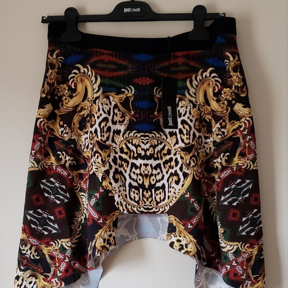 New - Patterned Just Cavalli Skirt - SIZE 40